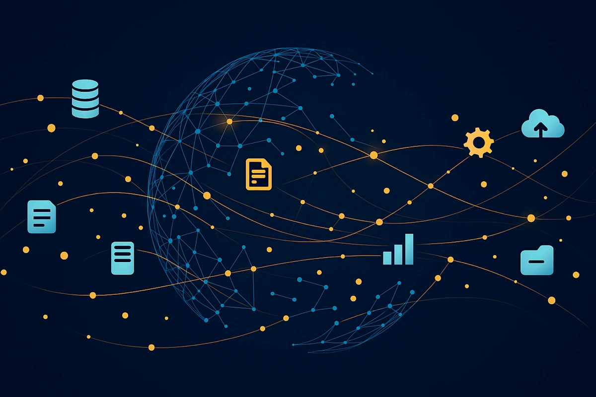 Illustration, die einen strukturierten Ansatz zur Datentransformation zeigt